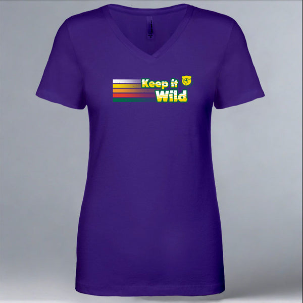 Keep it Wild - Ladies V-Neck - Purple Rush