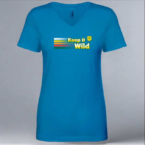 Keep it Wild - Ladies V-Neck - Turquoise
