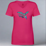 Bat World Sanctuary - Ladies V-Neck - Raspberry