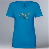Bat World Sanctuary - Ladies V-Neck - Turquoise