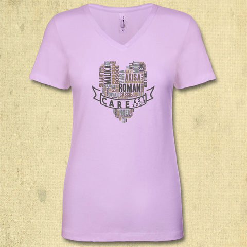 CARE 20 Years - Ladies Fitted V-Neck - Lilac