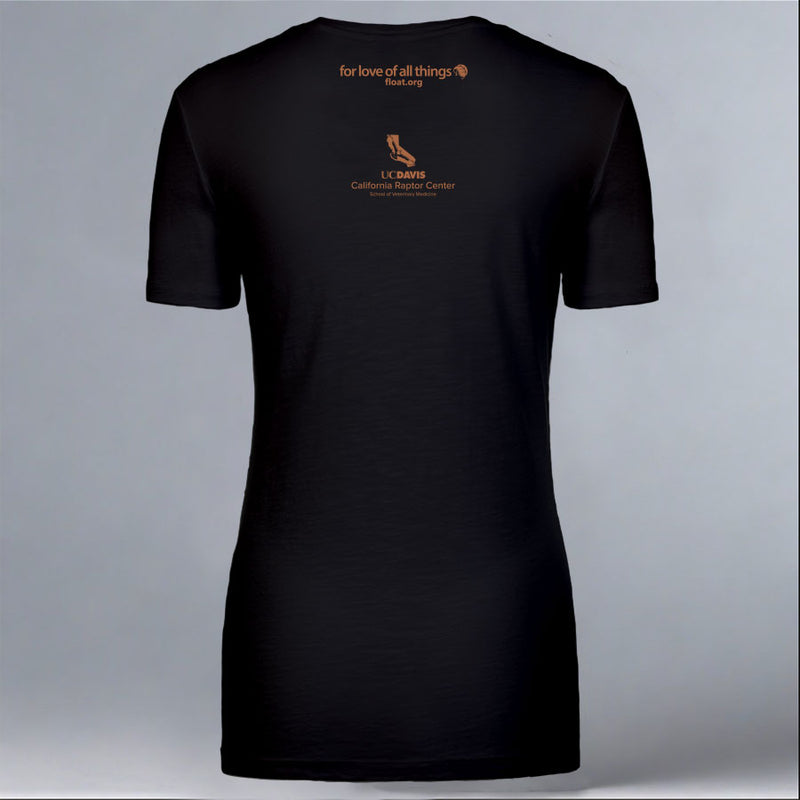 California Raptor Center - Ladies V-Neck - Black