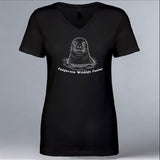 California Wildlife Center - Ladies V-Neck - Black