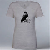 California Wildlife Center - Ladies V-Neck - Heather Gray