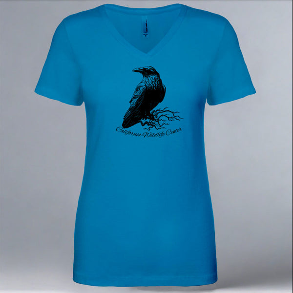 California Wildlife Center - Ladies V-Neck - Turquoise
