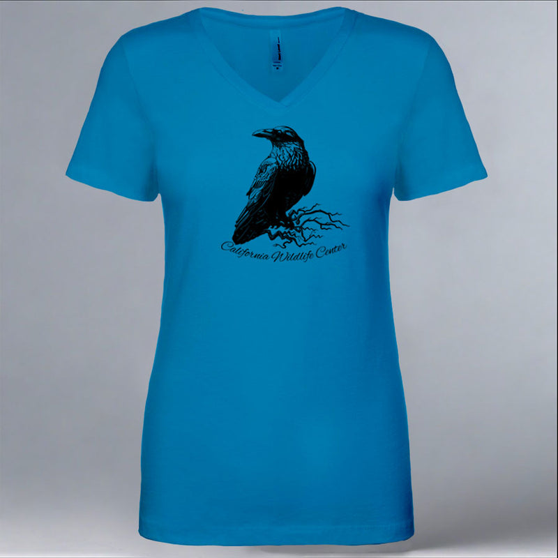 California Wildlife Center - Ladies V-Neck - Turquoise