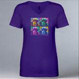 Noelle - Ladies V-Neck - Purple Rush