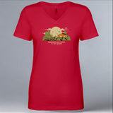 Endangered Wolf Center - Ladies V-Neck - Red