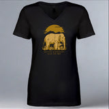 Following Giants - Ladies V-Neck - Black