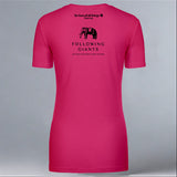 Following Giants - Ladies V-Neck - Raspberry