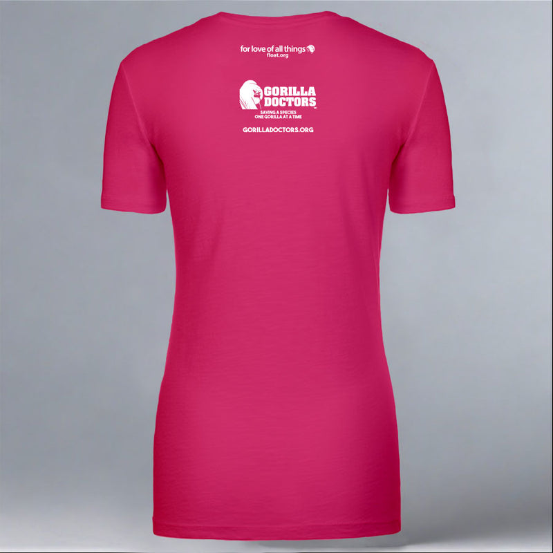 Gorilla Doctors - Ladies V-Neck - Raspberry
