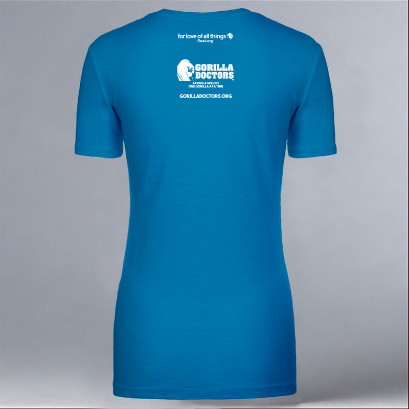 Gorilla Doctors - Ladies V-Neck - Turquoise