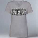 Grand Canyon Wolf Recovery Project - Ladies V-Neck - Heather Gray