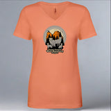 Grand Canyon Wolf Recovery Project - Ladies Fitted V-Neck - Light Orange