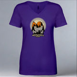 Grand Canyon Wolf Recovery Project - Ladies Fitted V-Neck - Purple Rush