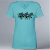 Grevy's Zebra Trust - Ladies V-Neck - Cancun