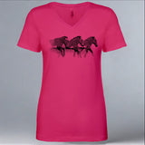 Grevy's Zebra Trust - Ladies V-Neck - Raspberry