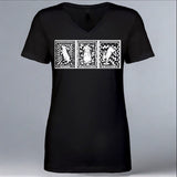 House Rabbit Society - Ladies V-Neck - Black