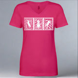 House Rabbit Society - Ladies V-Neck - Raspberry