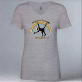 Jungle Friends - Ladies V-Neck - Heather Gray