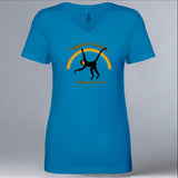 Jungle Friends - Ladies V-Neck - Turquoise