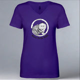 Jungle Friends - Ladies V-Neck - Purple Rush