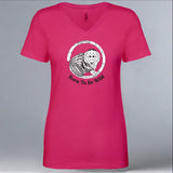 Jungle Friends - Ladies V-Neck - Raspberry