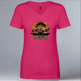 Painted Dog Conservation Inc. - Ladies V-Neck - Raspberry