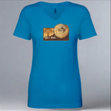 Let's Roll - Ladies V-Neck - Turquoise