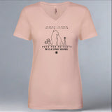 Pets for Patriots - Ladies V-Neck - Desert Pink