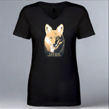 Project Coyote - Ladies V-Neck - Black