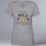 Project Coyote - Ladies V-Neck - Heather Gray
