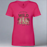 Project Coyote - Ladies V-Neck - Raspberry