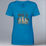 Project Coyote - Ladies V-Neck - Turquoise