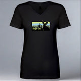 Rabbitats - Ladies V-Neck - Black