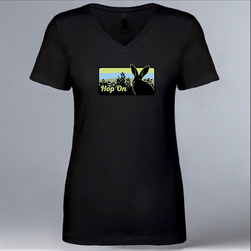 Rabbitats - Ladies V-Neck - Black
