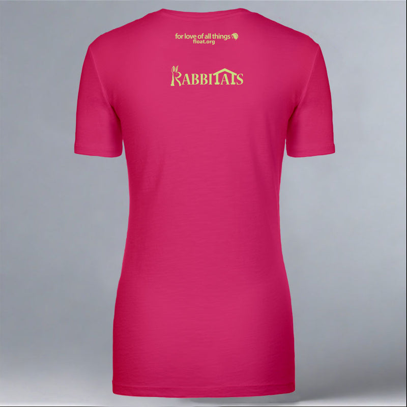 Rabbitats - Ladies V-Neck - Raspberry