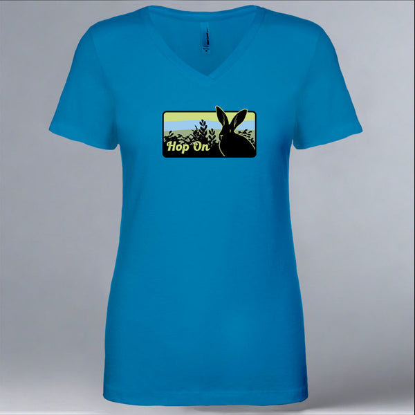 Rabbitats - Ladies V-Neck - Turquoise