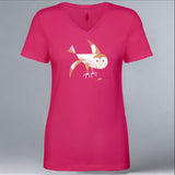 Raptors Are The Solution - Ladies V-Neck - Raspberry