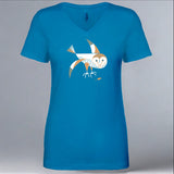 Raptors Are The Solution - Ladies V-Neck - Turquoise