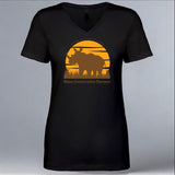 Rhino Conservation Partners - Ladies V-Neck - Black