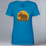 Rhino Conservation Partners - Ladies V-Neck - Turquoise