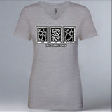 Save Giraffes Now - Ladies V-Neck - Heather Gray