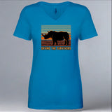 Saving the Survivors - Ladies V-Neck - Turquoise