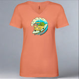 Tour de Turtles - Ladies V-Neck - Light Orange