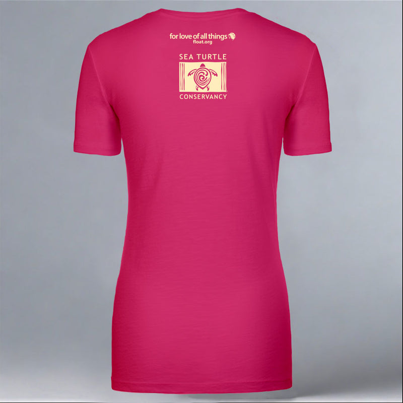 Tour de Turtles - Ladies V-Neck - Raspberry