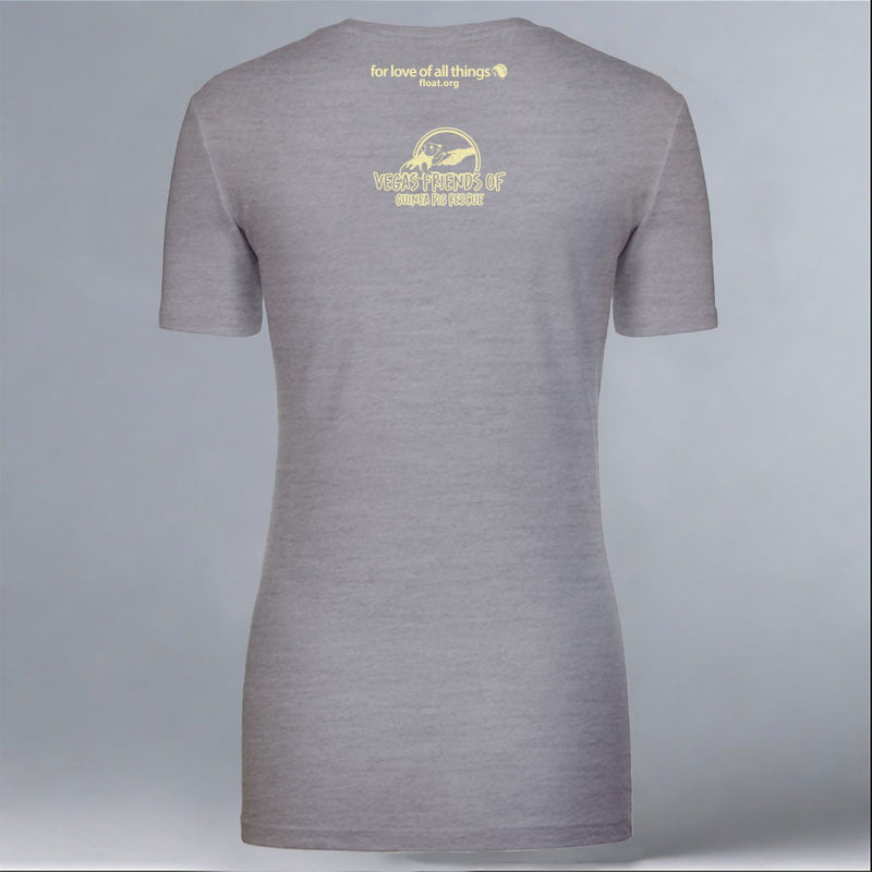 Wheek On! - Ladies V-Neck - Heather Gray