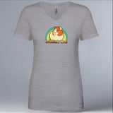 Wheek On! - Ladies V-Neck - Heather Gray