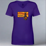 Bat World Sanctuary - Ladies V-Neck - Purple Rush