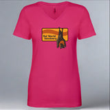 Bat World Sanctuary - Ladies V-Neck - Raspberry